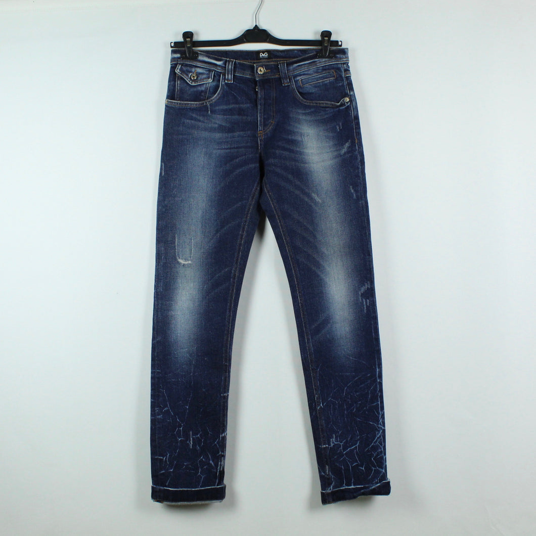 Second Hand DOLCE & GABBANA Jeans Gr. 27 blau Boyfriend Style (*)