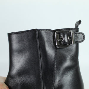 Second Hand SERGIO ROSSI Stiefeletten Gr. 38 schwarz Leder  (*)