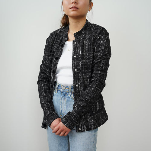 Second Hand HIGH USE Jacke mit Wolle Gr. 36  schwarz weiß (*)