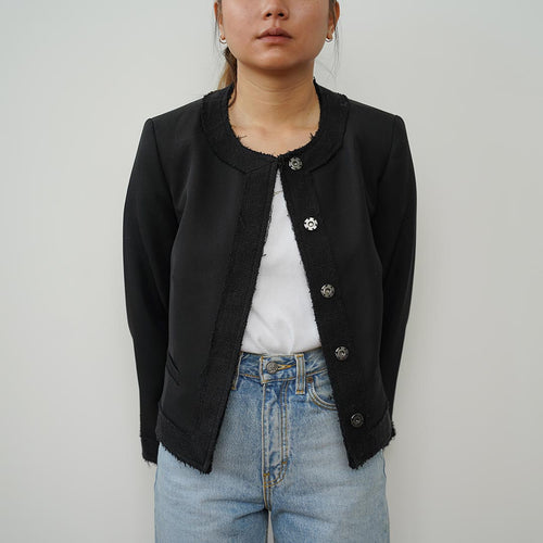 Second Hand ZADIG & VOLTAIRE Wolljacke Gr. 34 schwarz Wolle Jacke (*)