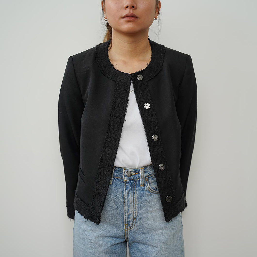 Second Hand ZADIG & VOLTAIRE Wolljacke Gr. 34 schwarz Wolle Jacke (*)