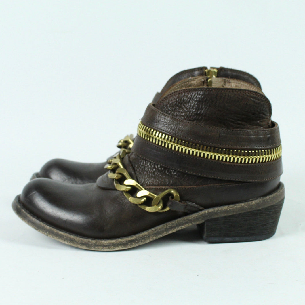 Second Hand MANILA GRACE Ankle Boots Gr. 37 braun Stiefeletten (*)