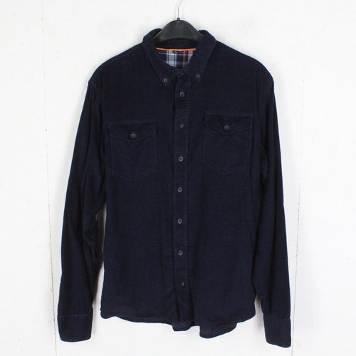 Vintage Cordhemd Gr. M/L dunkelblau Hemd Cord