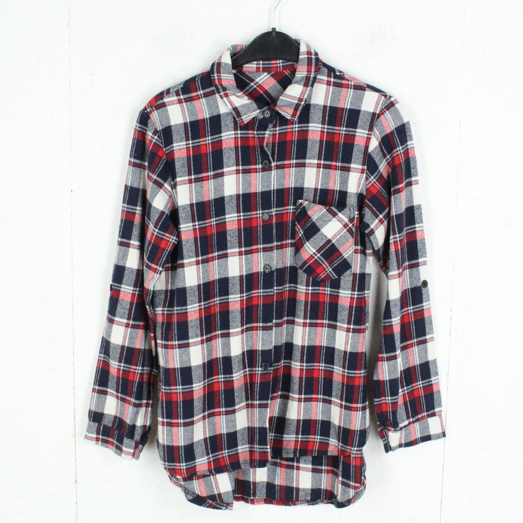 Vintage Flanellhemd Gr. S rot blau weiß kariert Flanell