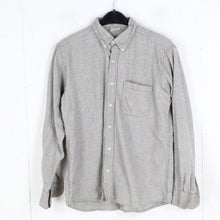 Laden Sie das Bild in den Galerie-Viewer, Vintage Flanellhemd Gr. M braun grau kariert Flanell