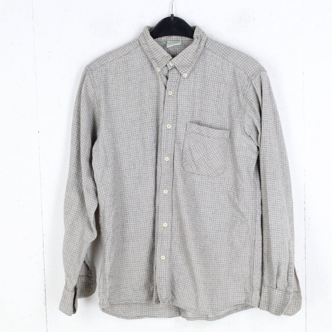 Vintage Flanellhemd Gr. M braun grau kariert Flanell