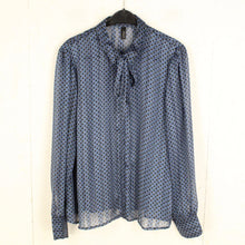Laden Sie das Bild in den Galerie-Viewer, Second Hand SOYACONCEPT Bluse Gr. XL blau mehrfarbig gemustert Glitzer (*)