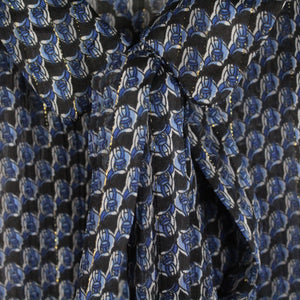 Second Hand SOYACONCEPT Bluse Gr. XL blau mehrfarbig gemustert Glitzer (*)