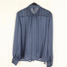 Laden Sie das Bild in den Galerie-Viewer, Second Hand SOYACONCEPT Bluse Gr. XL blau mehrfarbig gemustert Glitzer (*)