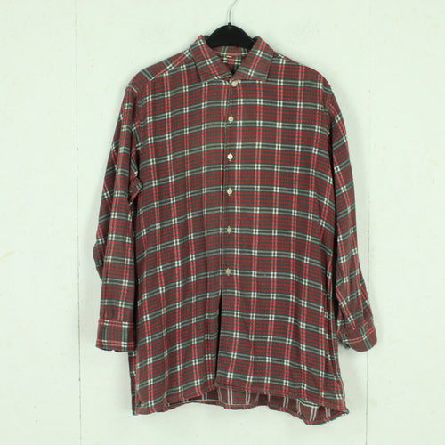 Vintage Flanellhemd Gr. L rot mehrfarbig kariert Hemd