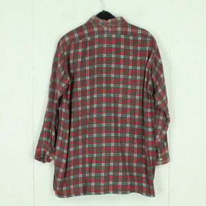 Vintage Flanellhemd Gr. L rot mehrfarbig kariert Hemd