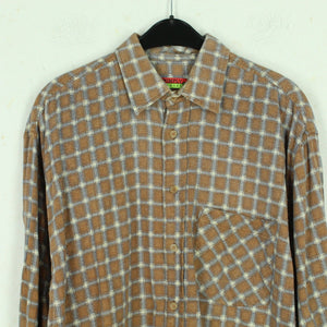 Vintage Flanellhemd Gr. XL braun mehrfarbig kariert Hemd