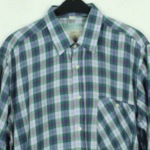 Vintage Flanellhemd Gr. L grün lila mehrfarbig kariert Hemd