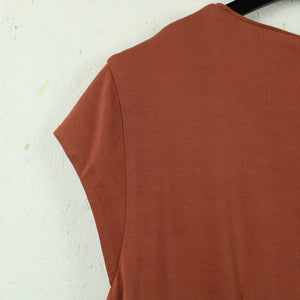 Second Hand TIGER OF SWEDEN Kleid Gr. 36 rostbraun Wickeloptik (*)