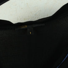 Laden Sie das Bild in den Galerie-Viewer, Second Hand MAJE PARIS Kleid Gr. 38 schwarz blau (*)