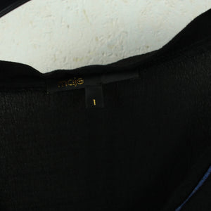 Second Hand MAJE PARIS Kleid Gr. 38 schwarz blau (*)