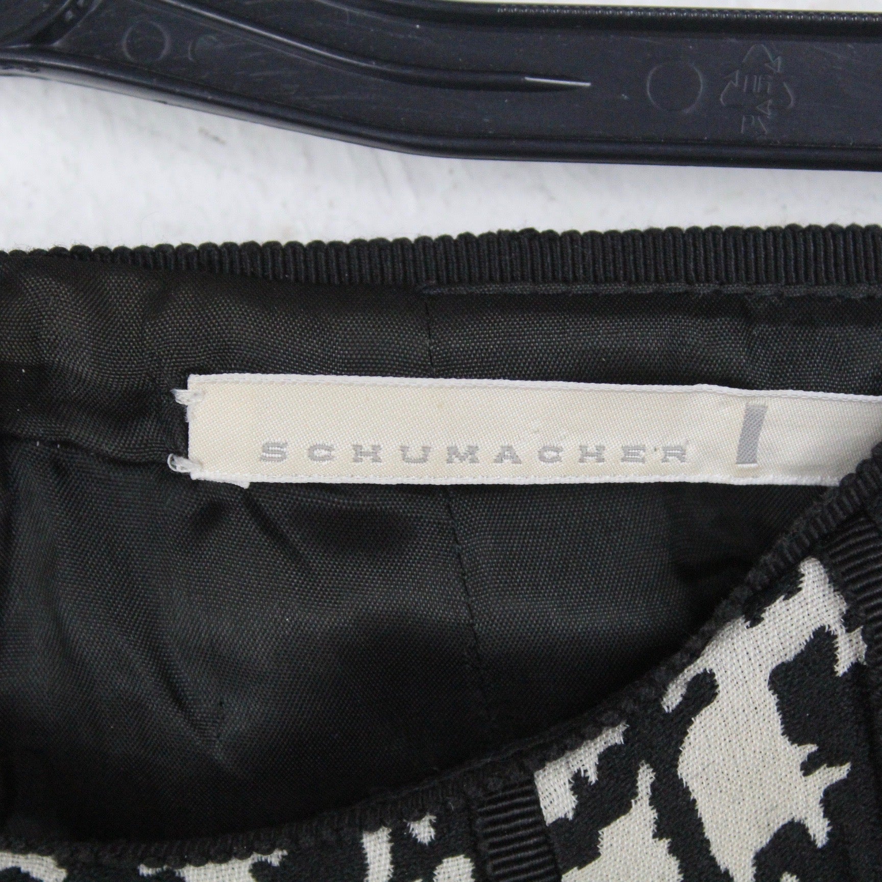 Second Hand SCHUMACHER Rock mit Wolle Gr. 3 schwarz grau gemustert Midirock (*)