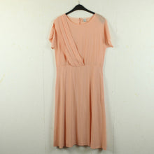 Laden Sie das Bild in den Galerie-Viewer, Vintage Kleid Gr. S apricot kariert Midikleid