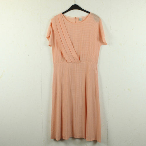 Vintage Kleid Gr. S apricot kariert Midikleid