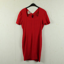 Laden Sie das Bild in den Galerie-Viewer, Vintage Kleid mit Seide Gr. S rot uni 80s 