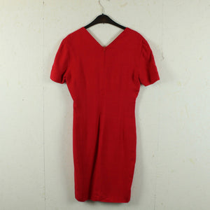 Vintage Kleid mit Seide Gr. S rot uni 80s 