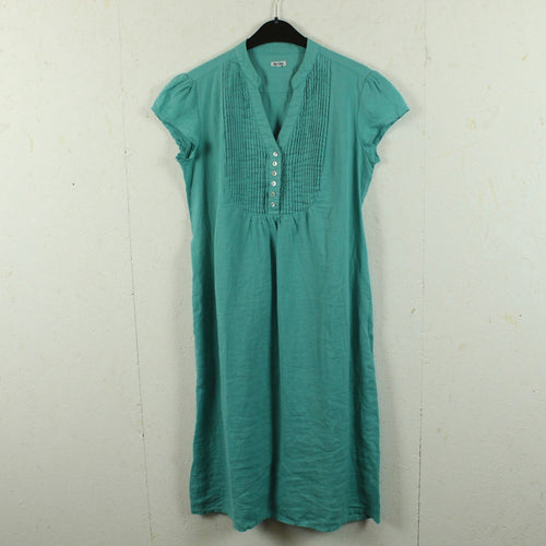 Second Hand PURO LINO Leinenkleid Gr. S türkis Leinen Kleid (*)