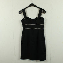 Laden Sie das Bild in den Galerie-Viewer, Second Hand LEQUIPE Leinenkleid Gr. S schwarz Kleid (*)