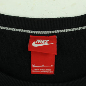 Second Hand NIKE Sweatshirt Gr. M schwarz weiß Logo Print (*)