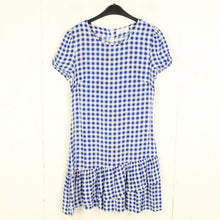 Laden Sie das Bild in den Galerie-Viewer, Second Hand SAMSOE SAMSOE Kleid Gr. S weiß blau kariert (*)