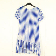 Laden Sie das Bild in den Galerie-Viewer, Second Hand SAMSOE SAMSOE Kleid Gr. S weiß blau kariert (*)