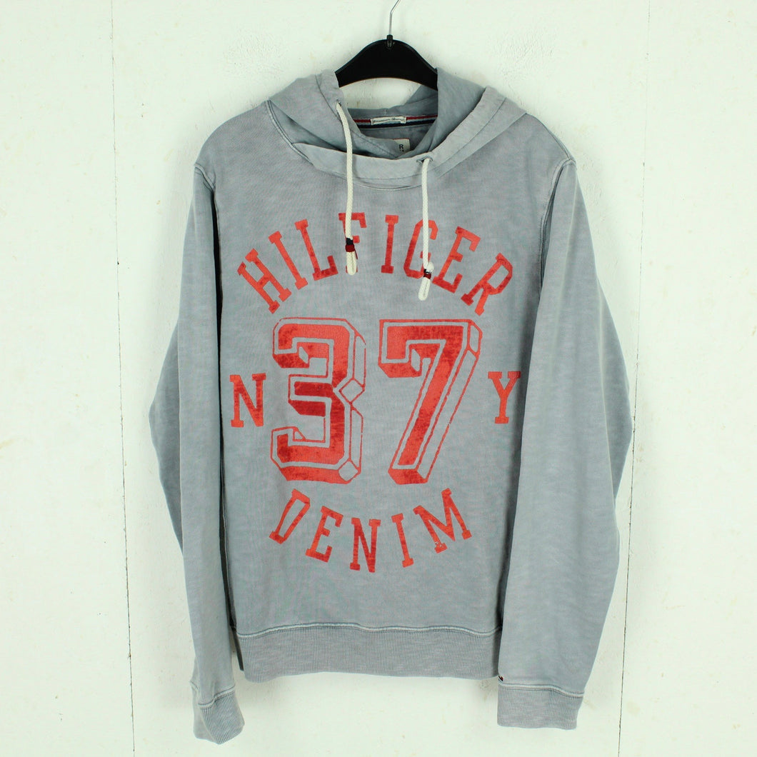 Second Hand HILFIGER DENIM Sweatshirt Gr. S grau Hoodie (*)