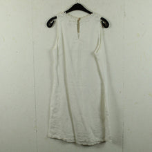 Laden Sie das Bild in den Galerie-Viewer, Second Hand MADE IN ITALY Leinenkleid Gr. L weiß Leinen Kleid (*)