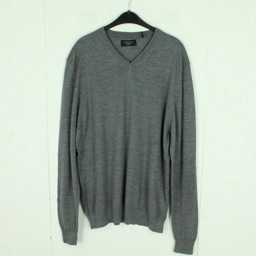 Second Hand LINDBERGH Pullover Gr. XXL grau uni Wolle Wollpullover (*)