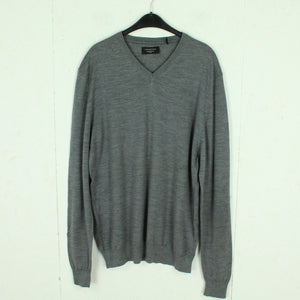 Second Hand LINDBERGH Pullover Gr. XXL grau uni Wolle Wollpullover (*)
