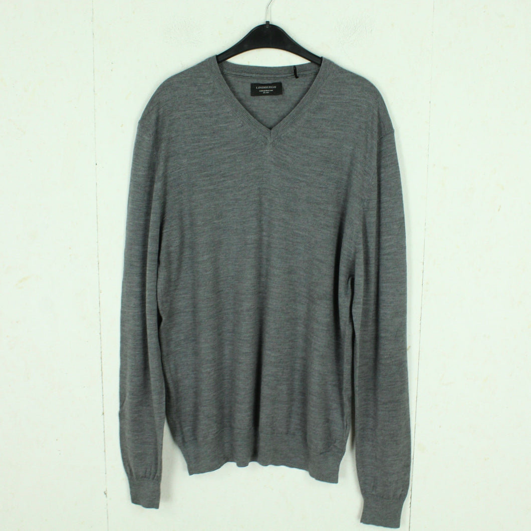 Second Hand LINDBERGH Pullover Gr. XXL grau uni Wolle Wollpullover (*)