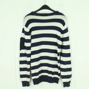 Second Hand WOOD WOOD Pullover Gr. S blau weiß gestreift Strick (*)