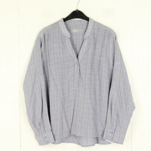 Second Hand FRANSA Bluse Gr. XL blaugrau Langarmbluse (*)
