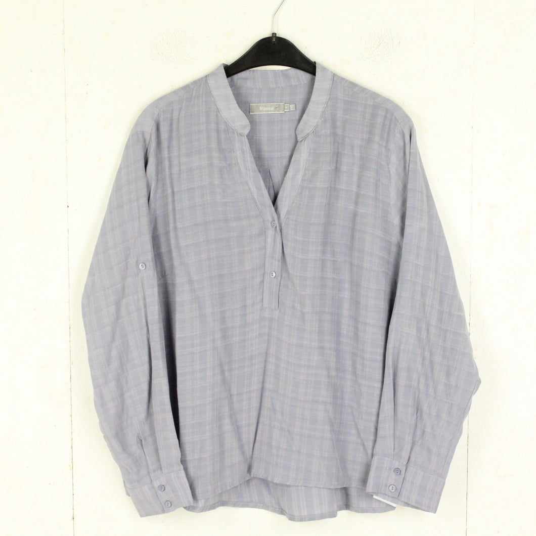 Second Hand FRANSA Bluse Gr. XL blaugrau Langarmbluse (*)