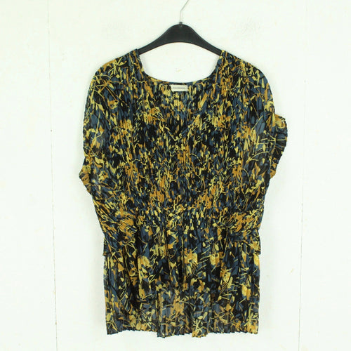 Second Hand BY MALENE BIRGER Bluse Gr. 36 schwarz bunt gemustert Kurzarmbluse (*)