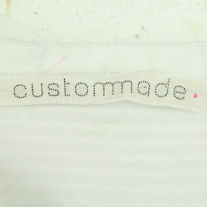 Second Hand CUSTOMMADE Bluse Gr. S weiß grau silber gestreift Langarm (*)