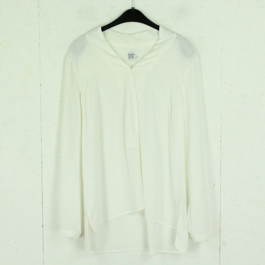 Second Hand SAINT TROPEZ Bluse Gr. XL weiß Langarm (*)