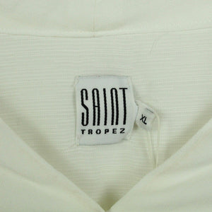 Second Hand SAINT TROPEZ Bluse Gr. XL weiß Langarm (*)
