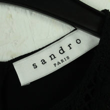 Laden Sie das Bild in den Galerie-Viewer, Second Hand SANDRO PARIS Spitzenkleid Gr. 1 (36) schwarz Spitze Kleid (*)