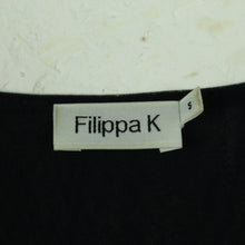 Laden Sie das Bild in den Galerie-Viewer, Second Hand FILIPPA K Kleid Gr. S blau weiß mit Gürtel (*)