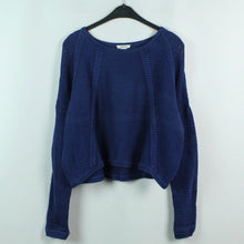 Laden Sie das Bild in den Galerie-Viewer, Second Hand HELMUT LANG Pullover Gr. S blau oversized Designer (*)