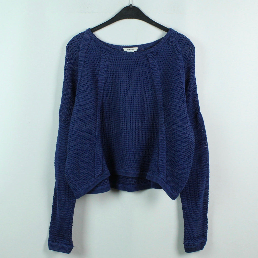 Second Hand HELMUT LANG Pullover Gr. S blau oversized Designer (*)