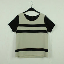 Laden Sie das Bild in den Galerie-Viewer, Second Hand SECOND FEMALE Bluse Gr. M schwarz beige gestreift (*)