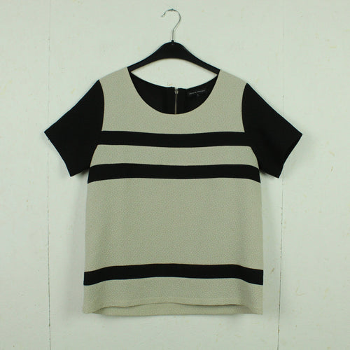 Second Hand SECOND FEMALE Bluse Gr. M schwarz beige gestreift (*)