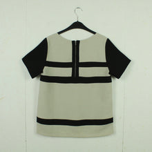 Laden Sie das Bild in den Galerie-Viewer, Second Hand SECOND FEMALE Bluse Gr. M schwarz beige gestreift (*)