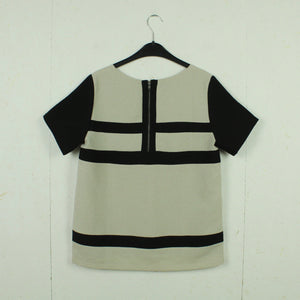 Second Hand SECOND FEMALE Bluse Gr. M schwarz beige gestreift (*)